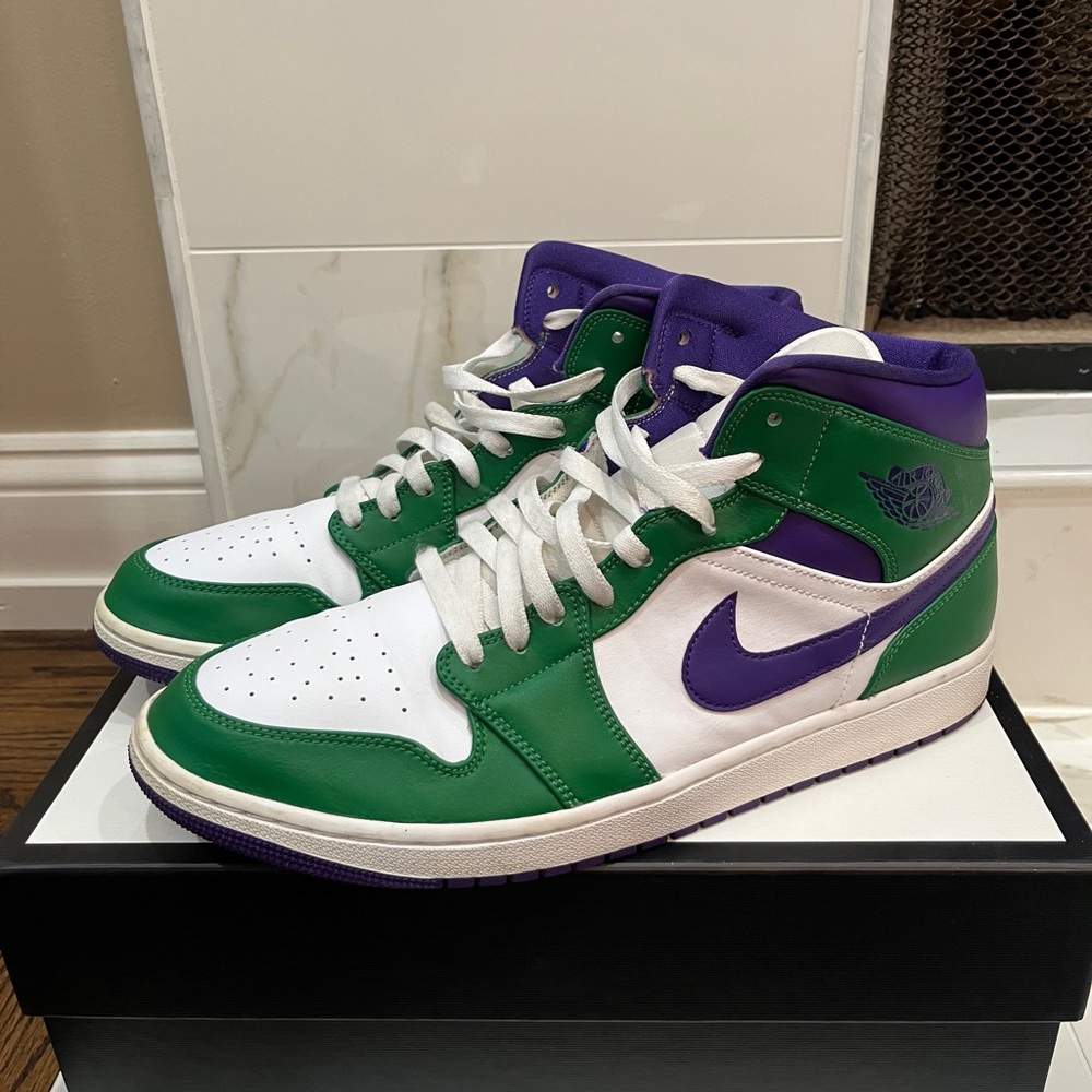 AIR JORDAN RETRO 1 MID "INCREDIBLE HULK" SIZE 13 MENS